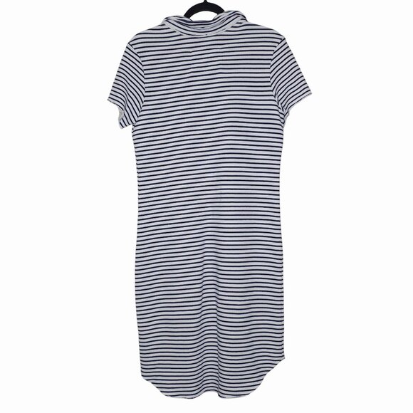 Frank & Eileen Lauren Navy French Stripe Triple Fleece Polo Mini Dress Size XS - Picture 7 of 11